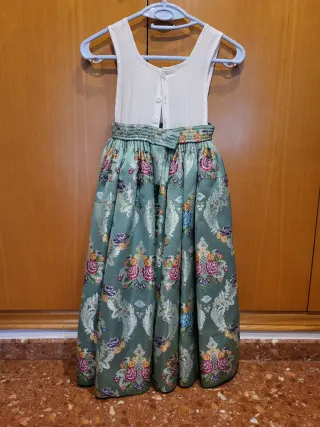 Traje de Fallera Niña Verde y Morado