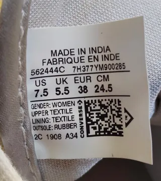 Converse All Star Glitter Argento/Giallo Tg.38