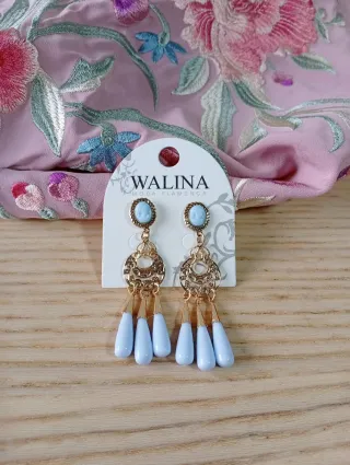 Pendientes Walina Camafeo Celeste