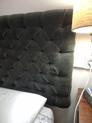 Cabecero Cama 150 Terciopelo verde oscuro