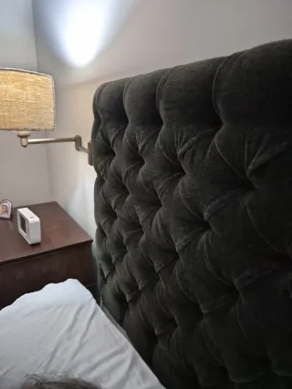 Cabecero Cama 150 Terciopelo verde oscuro