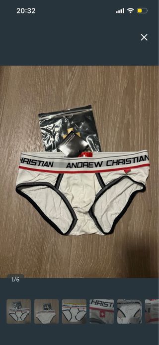 Slip Andrew Christian Negro. Lote Jorge