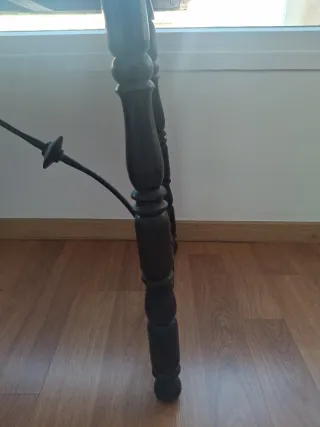 Mesa auxiliar madera y metal
