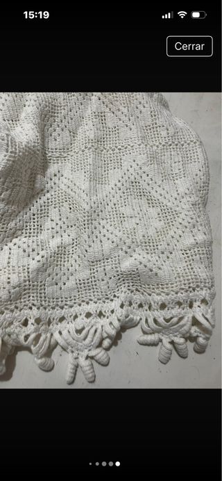 Colcha ganchillo hecha a mano sin estrenar