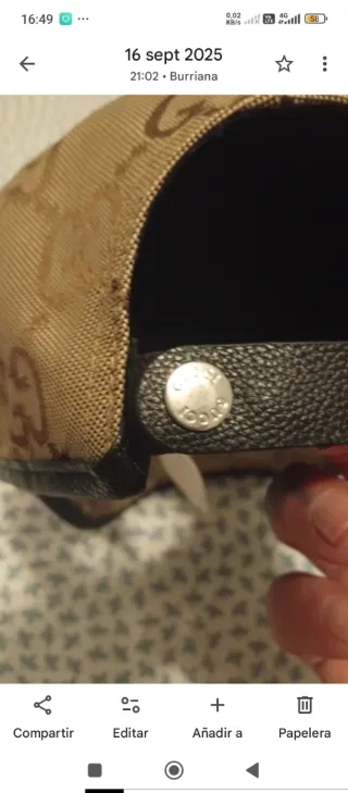 Gorra Gucci Beige y Marrón Original