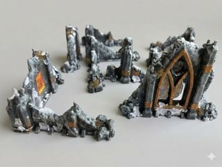 Set Escenografía Gótica Nevada 11 Piezas