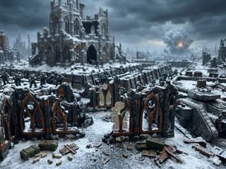 Set Escenografía Gótica Nevada 11 Piezas