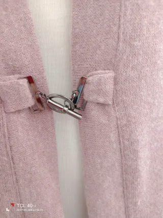 * Chaqueta de punto rosa palo