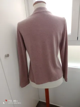 * Chaqueta de punto rosa palo
