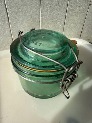 Bote/Jarra Cristal Verde Antigua