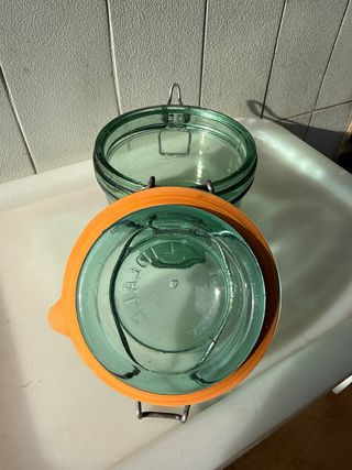 Bote/Jarra Cristal Verde Antigua