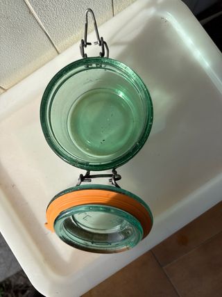 Bote/Jarra Cristal Verde Antigua