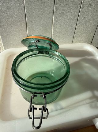 Bote/Jarra Cristal Verde Antigua