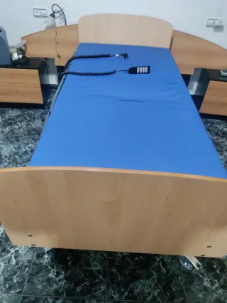 Cama articulada eléctrica elevable con colchón