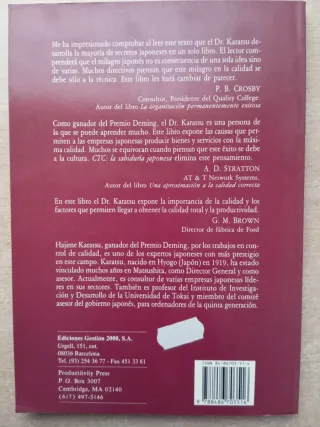 Cuatro libros sobre la Calidad Total.