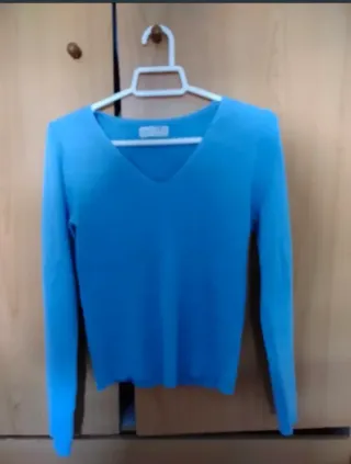 Camiseta azul manga larga