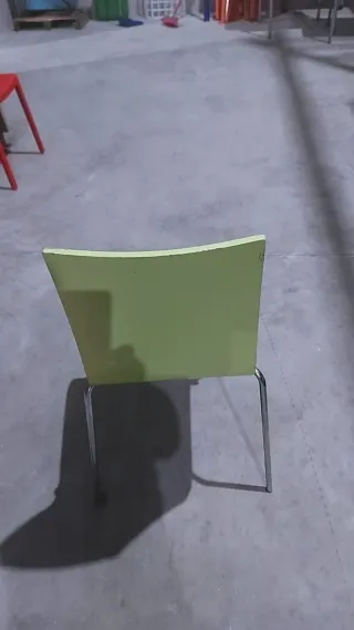 9 Sillas Madera Patas Metal