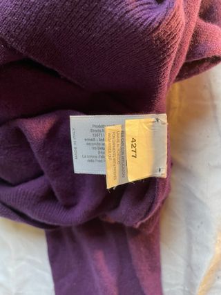 Jersey Fred Perry Cuello en V Púrpura Talla M