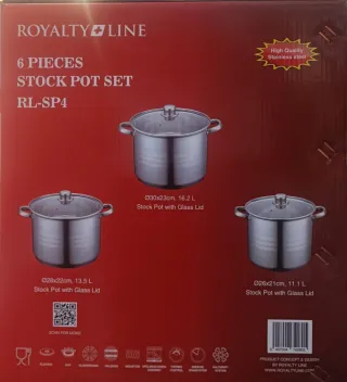 Set 5 Pentole Royalty Line NUOVO