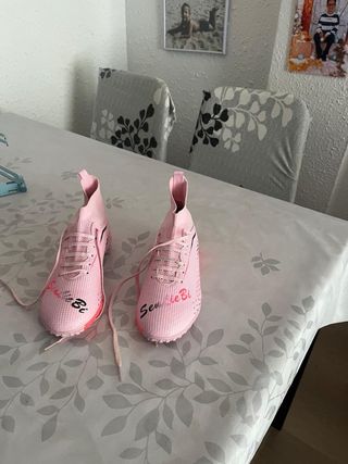 Bambas caña alta Senlie Bi rosa