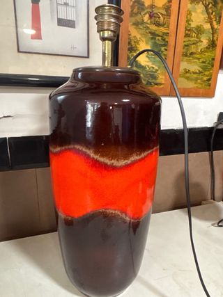 Jarrón Fat Lava West Germany Cerámica