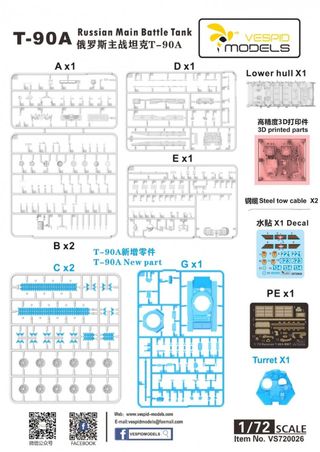 Maqueta T-90A Vespid Models 1/72