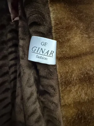 Abrigo largo mujer beige y marrón