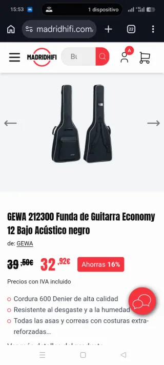 Bajo Electroacústico Fender CB-69SCE Negro+ funda