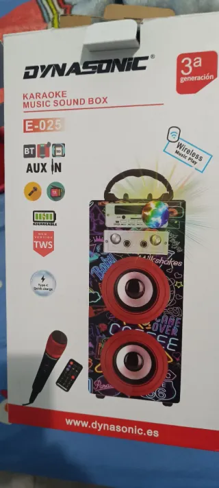 Altavoz Karaoke Dynasonic Bluetooth Portátil