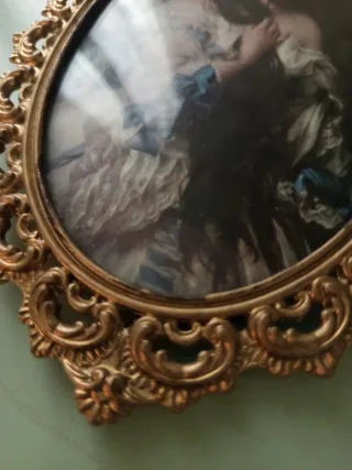 Quadro vintage con cornice dorata