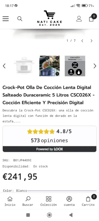 Olla Cocción Lenta Crock-Pot CR026x