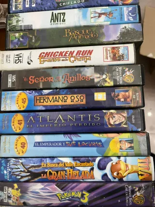 Lote 9 Películas VHS Animadas Clásicas