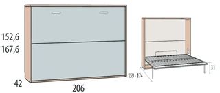 Cama Abatible Matrimonio WIN 135x190.