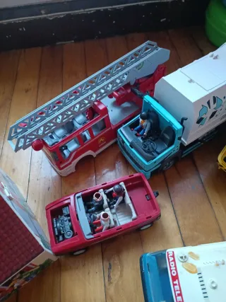 Lote de vehículos y casa Playmobil