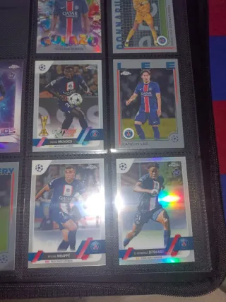 Lote Cartas Topps Chrome PSG