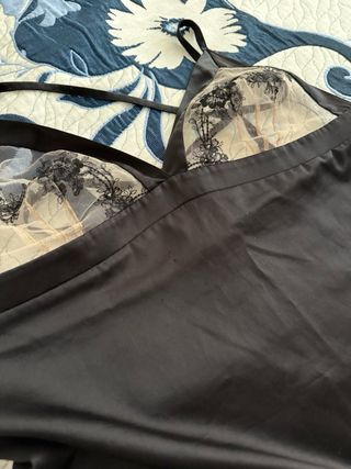 Camisón Anabel Arto Negro y Beige