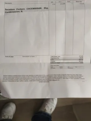 Secadora Corberó CCEM604W Blanca