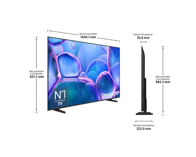 SMART TV SAMSUNG 65" CRYSTAL 4K BLUETOOTH NUEVO