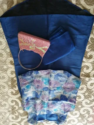 Conjunto fiesta azul y rosa