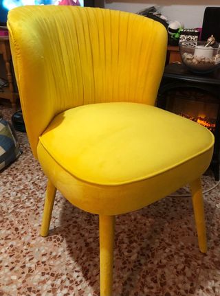 Butaca Interdesign Mostaza Terciopelo