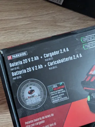 Taladro Parkside 20V con Batería y Cargador