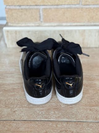 Zapatillas Puma Mujer Negras Charol