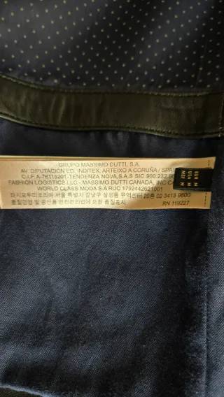 Cazadora Piel Massimo Dutti - Talla M - REESTRENO