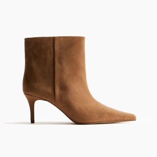 Stivaletti beige scuro effetto camoscio