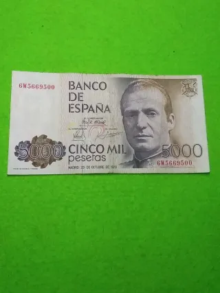 Billete 5000 pesetas Banco de España 1979 usado