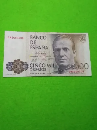 Billete 5000 pesetas Banco de España 1979 usado