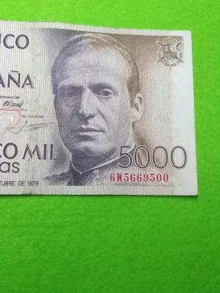 Billete 5000 pesetas Banco de España 1979 usado