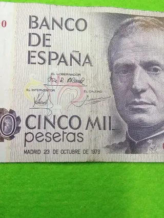 Billete 5000 pesetas Banco de España 1979 usado