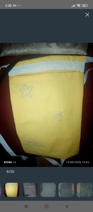 Faltriqueras de tela con puntilla o pasamanería
