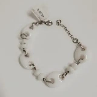 Pulsera Agatha Blanca y Plata